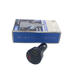 Cargador de celulares para auto, autocabezal, ficha tipo C, USB, carga rápida.