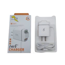Cargador para celulares, marca MG. Potencia de 3.1 A. Cabezal para V8, carga rapida.