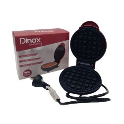 Waflera eléctrica antiadherente con traba de seguridad, potencia 700W, Marca Dinax.
