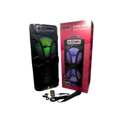 Parlantes B.T. 8" con luces RGB, sonido estereo.