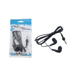 Auriculares estéreo comunes para celulares y MP3. Colores blanco y negro según disponibilidad del momento.