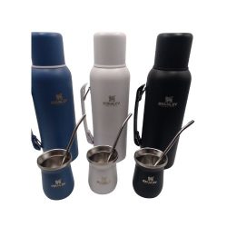 Termo con mate acero inoxidable. 12 hs persiste el calor. Marca Stanley. Varios colores.