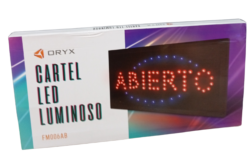 CARTEL LUMINOSO “ABIERTO”